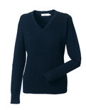 Z710F Dames V-Hals Knitted Jumper RUSSELL