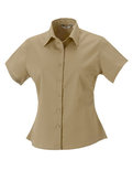 Z917F Dames Classic Twill Shirt met korte mouwen RUSSELL