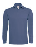 BCPU423 Heavymill piqué Polo shirt met lange mouwen B&C