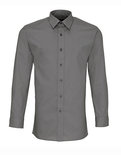 PW204 Poplin Overhemd Fitted Shirt met Lange mouwen PREMIER